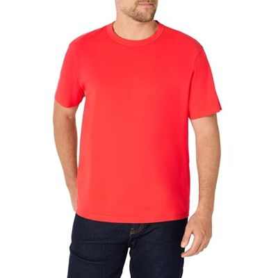 Amazon Essentials mäns t-shirt med avslappnad passform tungvikt bomull, Ljus vallmoröd, XL Amazon Essentials mäns t-shirt med avslappnad passform tungvikt bomull, Ljus vallmoröd, XL
