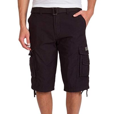 UNIONBAY Men's Cordova Belted Messenger Cargo Short Reg and Big and Tall Sizes, black, 46 UNIONBAY Men's Cordova Belted Messenger Cargo Short Reg and Big and Tall Sizes, black, 46