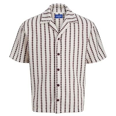 JACK & JONES Jorgramercy Jersey Ss Resort skjorta, Antik vit, L JACK & JONES Jorgramercy Jersey Ss Resort skjorta, Antik vit, L