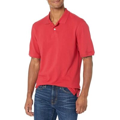 Amazon Essentials Men's Pikétröja i bomull med normal passform (finns i Big & Tall), Röd, M Amazon Essentials Men's Pikétröja i bomull med normal passform (finns i Big & Tall), Röd, M