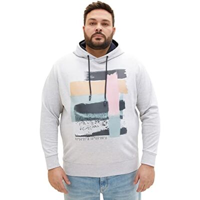 TOM TAILOR 1037030 herrtröja, 15398-Light Stone Grey Melange, XXL, 15398 – ljussten grå melerad, XXL/Stor TOM TAILOR 1037030 herrtröja, 15398-Light Stone Grey Melange, XXL, 15398 – ljussten grå melerad, XXL/Stor