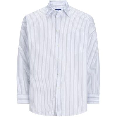 JACK & JONES Jorbill poplin överdimensionerad skjorta Ls skjorta, Majsblomma blå, L JACK & JONES Jorbill poplin överdimensionerad skjorta Ls skjorta, Majsblomma blå, L