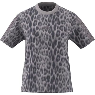 adidas Kobiety Seasonal Essentials Leopard Print T-Shirt with 3-Stripes, MULTICOLOR/ice purple, L adidas Kobiety Seasonal Essentials Leopard Print T-Shirt with 3-Stripes, MULTICOLOR/ice purple, L