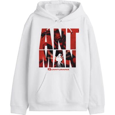Marvel Antman Quantumania Antman Red" MEANTMMSW021 sweatshirt för herr, vit, storlek XXL, Vitt och blått, XXL Marvel Antman Quantumania Antman Red" MEANTMMSW021 sweatshirt för herr, vit, storlek XXL, Vitt och blått, XXL