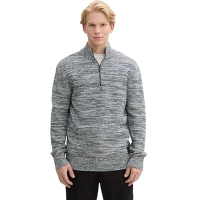 TOM TAILOR Denim herrtröja, 36855 – Navy Sea Foam Mouline, XXL TOM TAILOR Denim herrtröja, 36855 – Navy Sea Foam Mouline, XXL