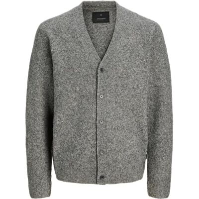 JACK & JONES Jprblasimon Souffle stickad kofta, Medium grå melerad, XXL JACK & JONES Jprblasimon Souffle stickad kofta, Medium grå melerad, XXL