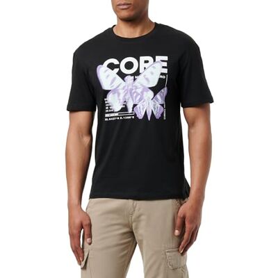 JACK & JONES JCOEDITION Berlin Tee SS Crew Neck, Pirat svart/tryck: fjäril, L JACK & JONES JCOEDITION Berlin Tee SS Crew Neck, Pirat svart/tryck: fjäril, L