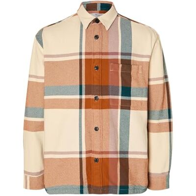 SELECTED HOMME Herr slhloosehybridcheck Overshirt Ls långärmad skjorta SELECTED HOMME Herr slhloosehybridcheck Overshirt Ls långärmad skjorta