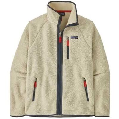 Patagonia M's Retro Pile Jkt – Pelican w/Smolder Blue – S Patagonia M's Retro Pile Jkt – Pelican w/Smolder Blue – S