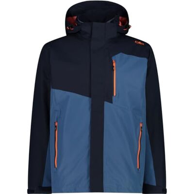 CMP Man jacka med dragkedja huva avtagbar insida. Jacket, Man, Black Blue, 52 CMP Man jacka med dragkedja huva avtagbar insida. Jacket, Man, Black Blue, 52