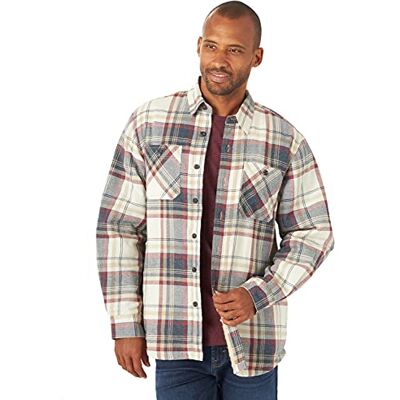 Wrangler Authentics Skjortjacka herr, långärmad, sherpafodrad flanellskjorta, XL Wrangler Authentics Skjortjacka herr, långärmad, sherpafodrad flanellskjorta, XL