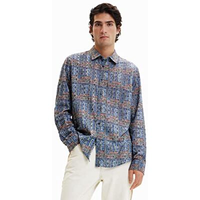 Desigual Herr CAM_Velez 2000 svart t-shirt, S, svart, S Desigual Herr CAM_Velez 2000 svart t-shirt, S, svart, S