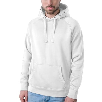 HRM Unisex 903 huvtröja, vit, normal HRM Unisex 903 huvtröja, vit, normal