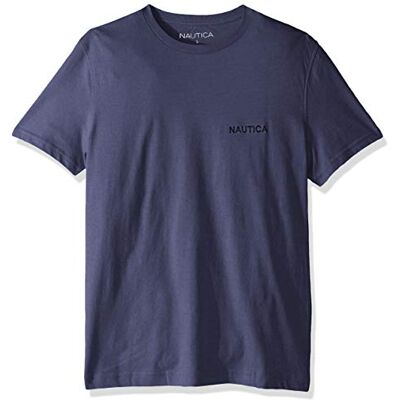Nautica kortärmad t-shirt med rund hals för män, Blå indigo, XXL Nautica kortärmad t-shirt med rund hals för män, Blå indigo, XXL