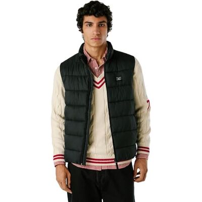 Pepe Jeans herr PUFFER GILLET jacka, Svart (SVART), S, svart (svart), S Pepe Jeans herr PUFFER GILLET jacka, Svart (SVART), S, svart (svart), S