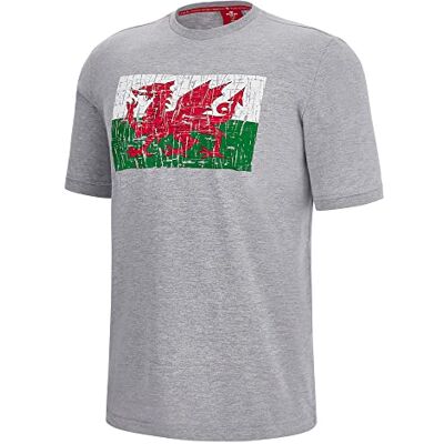 Macron unisex WRU Merch Ca Lf bomull poly t-shirt tryck gry mel flagga ss sr t-shirt Macron unisex WRU Merch Ca Lf bomull poly t-shirt tryck gry mel flagga ss sr t-shirt