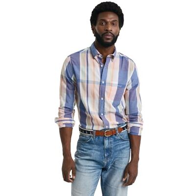 GANT REG INDIAN MADRAS SHIRT, Äggskal, XL GANT REG INDIAN MADRAS SHIRT, Äggskal, XL