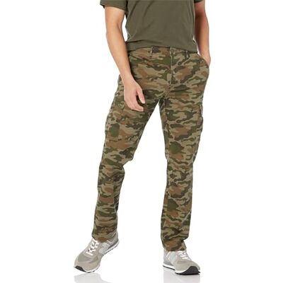 Amazon Essentials Herr Slim-Fit Stretch Cargo Byxa, Grön Camo, 30 W x 32 L Amazon Essentials Herr Slim-Fit Stretch Cargo Byxa, Grön Camo, 30 W x 32 L