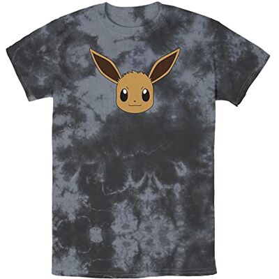 Pokémon Fifth Sun Herr Eevee Face T-shirt, svart/kol, L, Svart/kol, L Pokémon Fifth Sun Herr Eevee Face T-shirt, svart/kol, L, Svart/kol, L