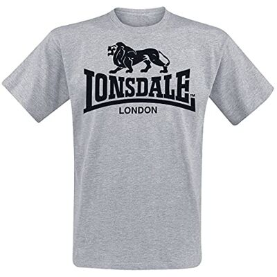 Lonsdale logga T-shirt för män Marl grått XXL Lonsdale logga T-shirt för män Marl grått XXL