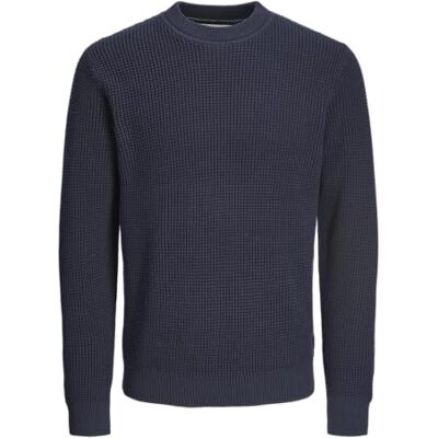 JACK & JONES JACK&JONES Jprccviggo Waffle Knit Crew Neck Sn, natthimmel, L JACK & JONES JACK&JONES Jprccviggo Waffle Knit Crew Neck Sn, natthimmel, L