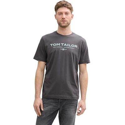 TOM TAILOR T-shirt för män, 10899 Tarmacgrå, L TOM TAILOR T-shirt för män, 10899 Tarmacgrå, L