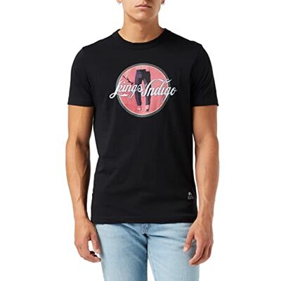 Kings of Indigo Darius T-shirt för män, Svart (svart cowboy 6906), XS Kings of Indigo Darius T-shirt för män, Svart (svart cowboy 6906), XS