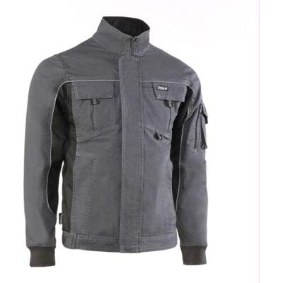 Juba Multi-Pocket Jacka 68% Bomull, 30% Polyester Och 2% Elastan, 260 G/M², Grå Med Svarta Detaljer, Storlek XS Juba Multi-Pocket Jacka 68% Bomull, 30% Polyester Och 2% Elastan, 260 G/M², Grå Med Svarta Detaljer, Storlek XS