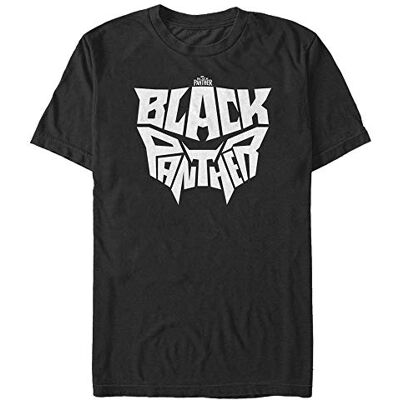 Marvel Unisex svart panter svart byxa bokstav ansikte organic kortärmad T-shirt, svart, S Marvel Unisex svart panter svart byxa bokstav ansikte organic kortärmad T-shirt, svart, S