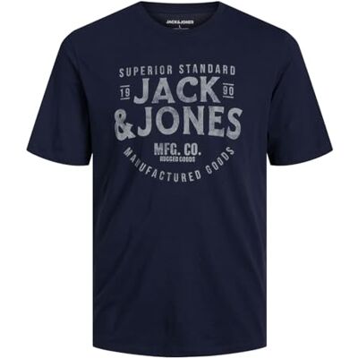 JACK & JONES herrskjorta t-shirt kortärmad t-shirt crew neck, marinblå blazer, S JACK & JONES herrskjorta t-shirt kortärmad t-shirt crew neck, marinblå blazer, S