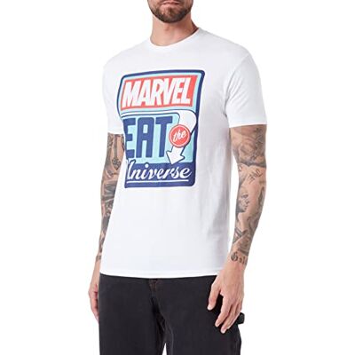 Marvel T-shirt herr, Vitt och blått, XS Marvel T-shirt herr, Vitt och blått, XS