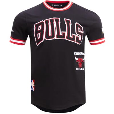 Pro Standard NBA Retro Classics M Dk T-shirt för män, Svart, röd, svart, L Pro Standard NBA Retro Classics M Dk T-shirt för män, Svart, röd, svart, L