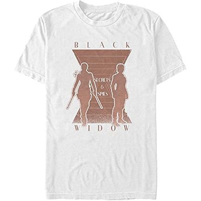 Marvel Unisex Black Widow Spy Secrets Organic kortärmad T-shirt, Vit, L Marvel Unisex Black Widow Spy Secrets Organic kortärmad T-shirt, Vit, L