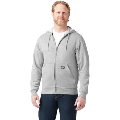 Dickies Workwear – huvtröja för män, huvtröja i fleece, dold mobiltelefonficka, ljunggrå, M, Gråmelange Dickies Workwear – huvtröja för män, huvtröja i fleece, dold mobiltelefonficka, ljunggrå, M, Gråmelange