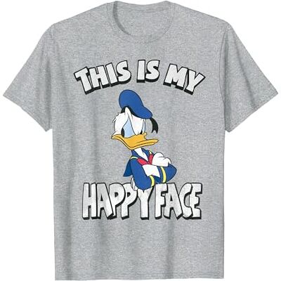 Disney Men's Donald Duck T-Shirt, Heather Gray, Medium Disney Men's Donald Duck T-Shirt, Heather Gray, Medium