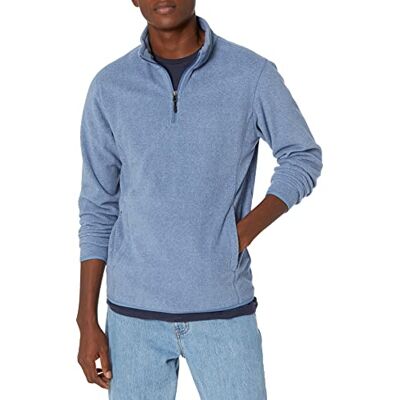 Amazon Essentials Men's Polar fleecejacka med kvartsdragkedja, Blå ljung, M Amazon Essentials Men's Polar fleecejacka med kvartsdragkedja, Blå ljung, M