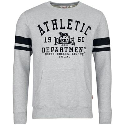 Lonsdale Glespin sweatshirt för män, Marl grå/svart, M Lonsdale Glespin sweatshirt för män, Marl grå/svart, M