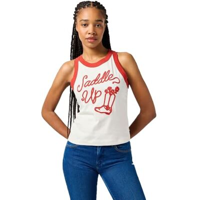 Wrangler Ringer Tank, Vintage vit, S Wrangler Ringer Tank, Vintage vit, S