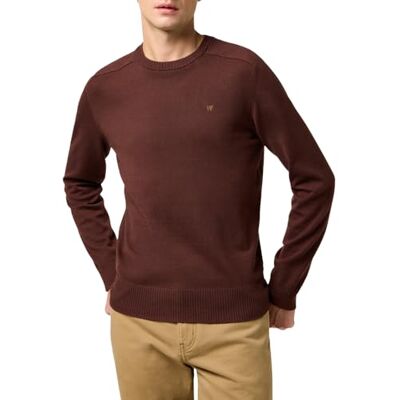 Wrangler stickad tröja, mahogny, L Wrangler stickad tröja, mahogny, L