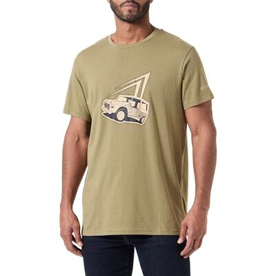 CITROËN O103083-E093 T-shirt Mehari tryck med brett tryck och logotyp på C24S herr moss storlek S, Moss, S CITROËN O103083-E093 T-shirt Mehari tryck med brett tryck och logotyp på C24S herr moss storlek S, Moss, S
