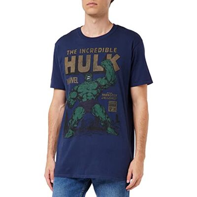 Marvel Herr Hulk Rage T-shirt, Blå (marinblå, XL Marvel Herr Hulk Rage T-shirt, Blå (marinblå, XL
