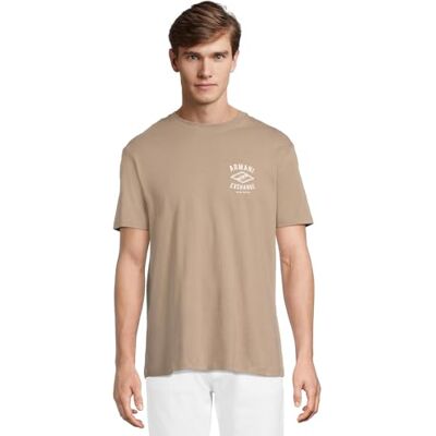 Giorgio Armani Men's Utility Edge, sustainable, tryckt logotypbokstäver, normal passform, brun, L, Rostad cashew, L Giorgio Armani Men's Utility Edge, sustainable, tryckt logotypbokstäver, normal passform, brun, L, Rostad cashew, L