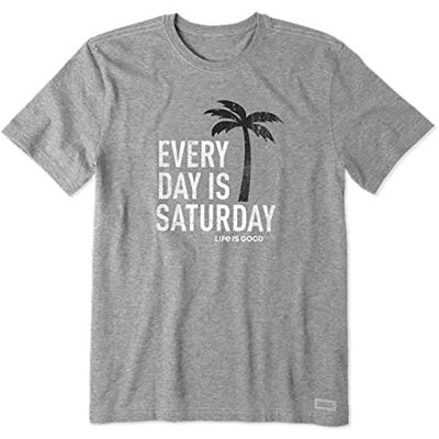 Life Is Good Men's Crusher T-shirt Every Day is Saturday Crusher rolig grafisk T-shirt Life Is Good Men's Crusher T-shirt Every Day is Saturday Crusher rolig grafisk T-shirt