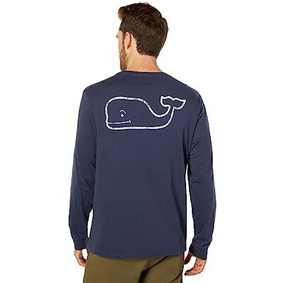 Vineyard Vines Långärmad valmotiv T-shirt för män, Blå kavaj, XXL Vineyard Vines Långärmad valmotiv T-shirt för män, Blå kavaj, XXL