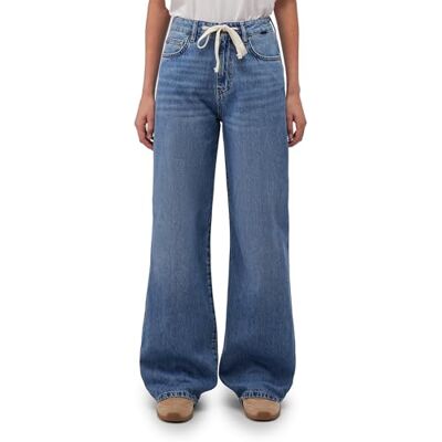 Mavi Dam Malibu med bälte jeans, medium borstad lt denim, 31/32, Mid Borstad Lt Denim, 31W / 32L Mavi Dam Malibu med bälte jeans, medium borstad lt denim, 31/32, Mid Borstad Lt Denim, 31W / 32L