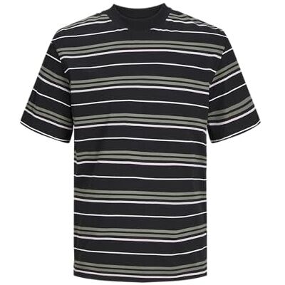 JACK & JONES JACK&JONES JCOLOTUS Stripe Tee SS Crew Neck, Svart/ränder: agave/vinsome/vit, XXL JACK & JONES JACK&JONES JCOLOTUS Stripe Tee SS Crew Neck, Svart/ränder: agave/vinsome/vit, XXL