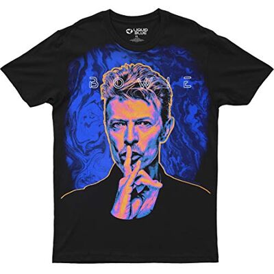 Liquid Blue Flytande blå David Shhh Bowie t-shirt Liquid Blue Flytande blå David Shhh Bowie t-shirt
