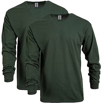 Gildan T-shirt för män (förpackning med 2), Skogsgrön, XXL Gildan T-shirt för män (förpackning med 2), Skogsgrön, XXL