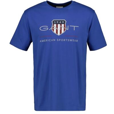 GANT T-shirt för män, Färsk blå, M GANT T-shirt för män, Färsk blå, M
