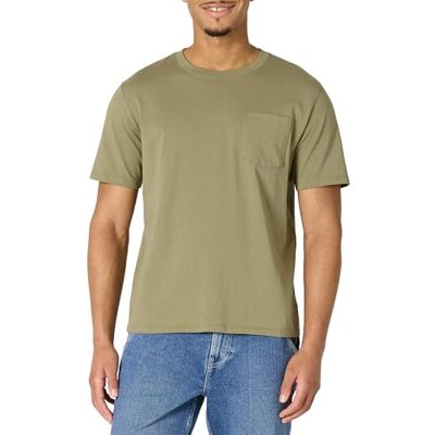 Amazon Essentials mäns Aemn42930 mäns avslappnad passform tungvikt bomullsficka T-shirt (förpackning med 1), Godis, L Amazon Essentials mäns Aemn42930 mäns avslappnad passform tungvikt bomullsficka T-shirt (förpackning med 1), Godis, L